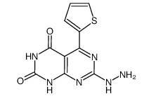 7-hydrazino-5-(2-thienyl)pyrimido[4,5-d]pyrimidine-2,4(1H,3H)-dione Structure