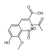 α-acetylamino-4-hydroxy-3-methoxy-2-nitro-trans()-cinnamic acid Structure