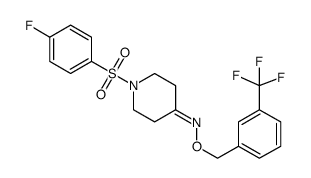 1-(4-fluorobenzenesulfonyl)piperidin-4-one O-(3-trifluorornethylbenzyl)oxime Structure