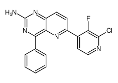 4-phenyl-6-(2-chloro-3-fluoropyridin-4-yl)pyrido[3,2-d]pyrimidin-2-ylamine Structure