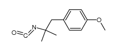 2-(4-methoxy-phenyl)-1,1-dimethyl-ethyl isocyanate结构式