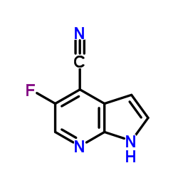 5-氟-1H-吡咯并[2,3-b]吡啶-4-甲腈结构式