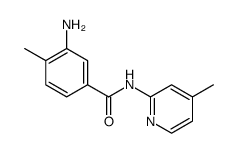 3-氨基-4-甲基-N-(4-甲基-2-吡啶基)苯甲酰胺结构式