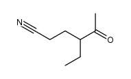 4-ethyl-5-oxo-hexanenitrile Structure