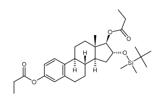 16α-(tert-butyldimethylsilyloxy)-3,17β-dipropionyloxy-1,3,5(10)-estratriene Structure