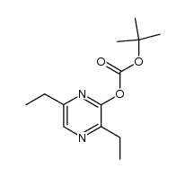 2-t-butoxycarbonyloxy-3,6-diethylpyrazine Structure