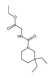 [(3,3-Diethyl-piperidine-1-carbonyl)-amino]-acetic acid ethyl ester结构式