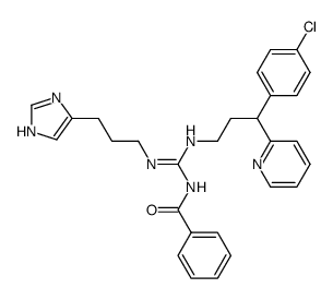 N-Benzoyl-N'-[3-(4-chlorophenyl)-3-(pyrid-2-yl)propyl]-N''-[3-(imidazol-4-yl)propyl]-guanidine结构式