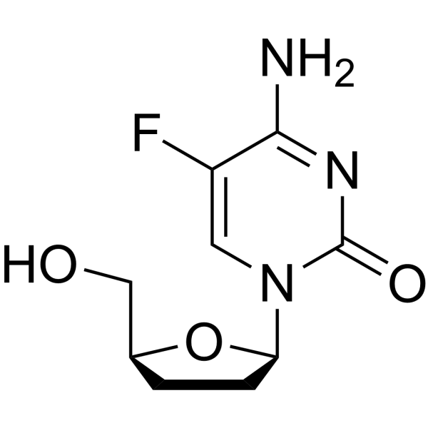 5-fluoro-2',3'-dideoxycytidine结构式