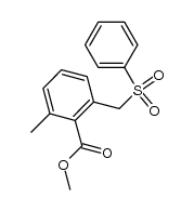 methyl 2-methyl-6-((phenylsulfonyl)methyl)benzoate结构式