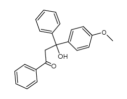 3-hydroxy-3-(4-methoxy-phenyl)-1,3-diphenyl-propan-1-one Structure