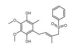 (E)-6-[4-(benzenesulfonyl)-3-methylbut-2-enyl]-2,3-dimethoxy-5-methylbenzene-1,4-diol Structure