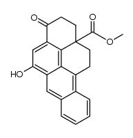 5-hydroxy-3-oxo-2,3,11,12-tetrahydro-1H-benzo[def]chrysene-12a-carboxylic acid methyl ester结构式