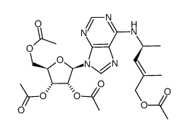 -N-(4-acetyloxy-1,3-dimethyl-2-butenyl)adenosine 2',3',5'-triacetate结构式