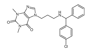 7-[3-[[(4-chlorophenyl)-phenylmethyl]amino]propyl]-1,3-dimethylpurine-2,6-dione结构式