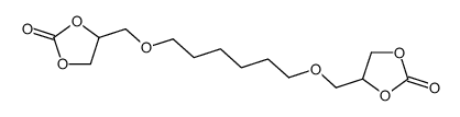 4-[6-[(2-oxo-1,3-dioxolan-4-yl)methoxy]hexoxymethyl]-1,3-dioxolan-2-one结构式