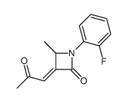 1-(2-fluorophenyl)-4-methyl-3-(2-oxopropylidene)azetidin-2-one结构式