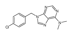9-[(4-chlorophenyl)methyl]-N,N-dimethylpurin-6-amine结构式