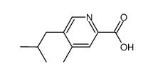 5-isobutyl-4-methyl-pyridine-2-carboxylic acid结构式