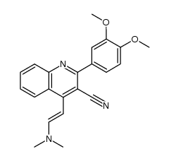 2-(3,4-dimethoxyphenyl)-4-(2-dimethylaminovinyl)quinoline-3-carbonitrile Structure