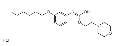 2-morpholin-4-ylethyl N-(3-heptoxyphenyl)carbamate,hydrochloride Structure