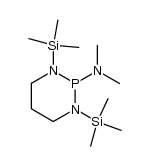 2-(dimethylamino)hexahydro-1,3-bis(trimethylsilyl)-1,3,2-diazaphosphorine结构式