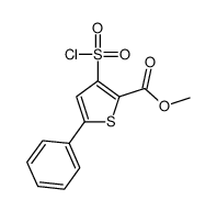 methyl 3-chlorosulfonyl-5-phenylthiophene-2-carboxylate结构式