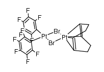 {bis(pentafluorophenyl)platinum(μ-Br)2platinum(η4-1,5-cyclooctadiene)} Structure