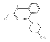 2-Bromo-N-{2-[(4-methyl-1-piperidinyl)carbonyl]-phenyl}acetamide结构式