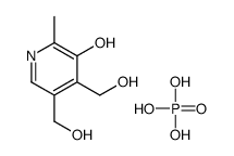 5-hydroxy-6-methylpyridine-3,4-dimethanol phosphate Structure