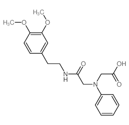 [(2-{[2-(3,4-Dimethoxyphenyl)ethyl]amino}-2-oxoethyl)(phenyl)amino]acetic acid Structure