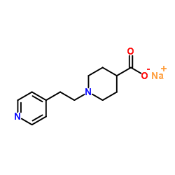 Sodium 1-[2-(pyridin-4-yl)ethyl]piperidine-4-carboxylate结构式