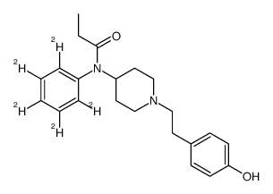 N-[1-[2-(4-hydroxyphenyl)ethyl]piperidin-4-yl]-N-(2,3,4,5,6-pentadeuteriophenyl)propanamide结构式