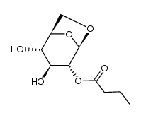 1,6-anhydro-2-O-butyryl-β-D-glucopyranose Structure