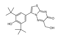 3-(3,5-ditert-butyl-4-hydroxyphenyl)-6-(hydroxymethyl)-[1,3]thiazolo[3,2-b][1,2,4]triazin-7-one结构式