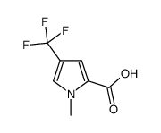 1-methyl-4-(trifluoromethyl)pyrrole-2-carboxylic acid结构式