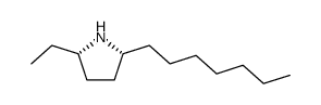 cis-2-ethyl-5-heptylpyrrolidine Structure