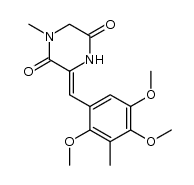 (Z)-1-methyl-3-(2,4,5-trimethoxy-3-methylphenylmethylene)-2,5-piperazinedione结构式