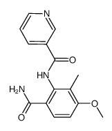 N-(6-carbamoyl-3-methoxy-2-methylphenyl)nicotinamide Structure