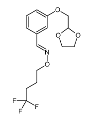 (E)-1-[3-(1,3-dioxolan-2-ylmethoxy)phenyl]-N-(4,4,4-trifluorobutoxy)methanimine Structure