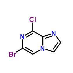 6-溴-8-氯咪唑并[1,2-a]吡嗪结构式