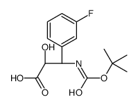 (2S,3S)-3-((TERT-BUTOXYCARBONYL)AMINO)-3-(3-FLUOROPHENYL)-2-HYDROXYPROPANOIC ACID结构式