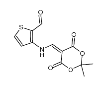 3-[(2,2-dimethyl-4,6-dioxo-1,3-dioxan-5-ylidenemethyl)amino]thiophene-2-carbaldehyde结构式