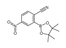4-硝基-2-(4,4,5,5-四甲基-1,3,2-二氧杂硼烷-2-基)苄腈结构式