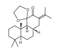 11,11-ethylenedioxy-9βH-abieta-13(15)-en-12-one Structure