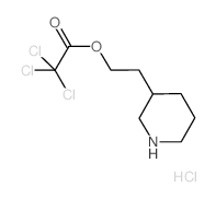 2-(3-Piperidinyl)ethyl 2,2,2-trichloroacetate hydrochloride结构式