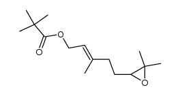 pivalate d'epoxy-6,7 dimethyl-3,7 octene-2(E)yle结构式