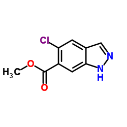 5-氯-1H-吲唑-6-羧酸甲酯结构式