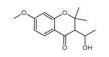 3-(1-hydroxyethyl)-7-methoxy-2,2-dimethylchroman-4-one Structure