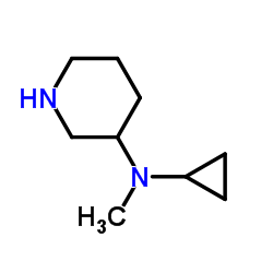 N-Cyclopropyl-N-methyl-3-piperidinamine结构式